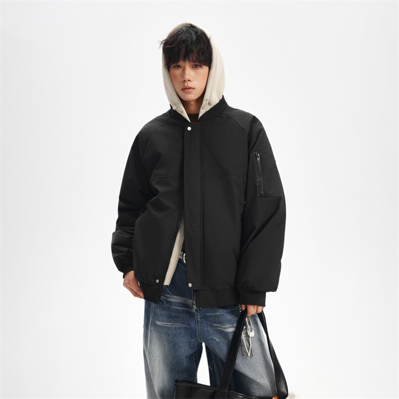 !潮流冬季连帽拉链加绒加厚棉衣情侣撞色棉服外套 MY5567-P78图片