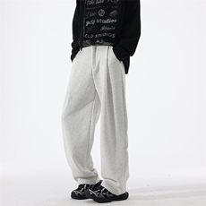无影墙-弯刀卫裤男潮牌宽松垂感直筒休闲裤227-1K100*P55控78，男装休闲裤，星座227-1