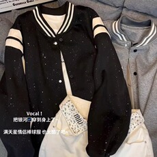 撞色拼接棒球服外套女秋冬季美式潮牌复古小众高级感夹克女，男装夹克，星座1210-1