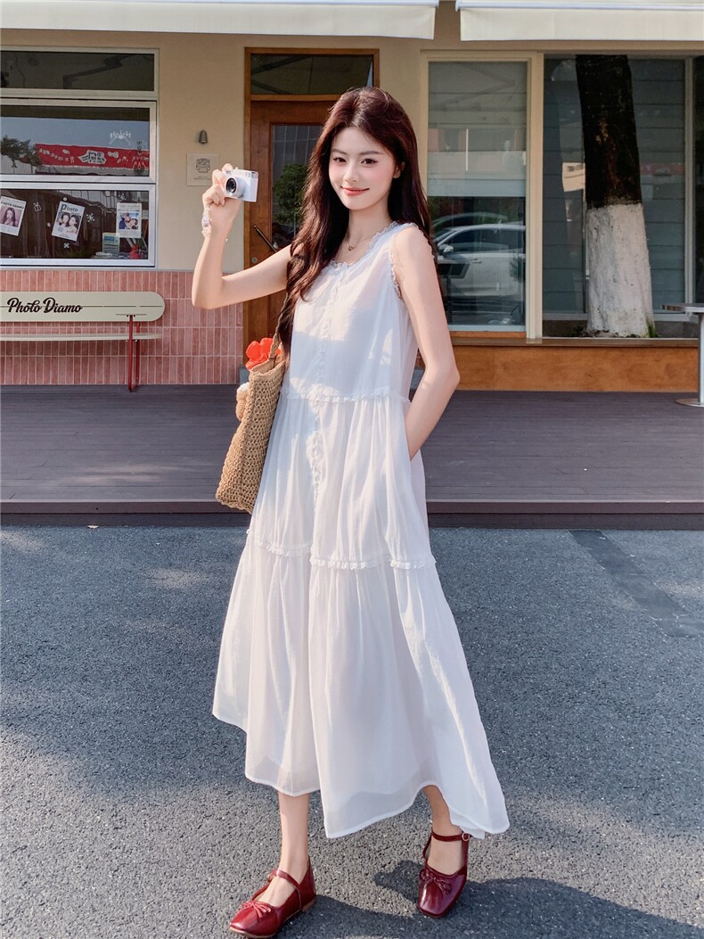 2026年夏季新款时尚潮流舒适飘逸大摆仙女连衣裙,女装连衣裙,心心服饰