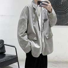 现货纯色宽松灯芯绒西服男小西装KD248-P65，男装西服套装，电商D312-1