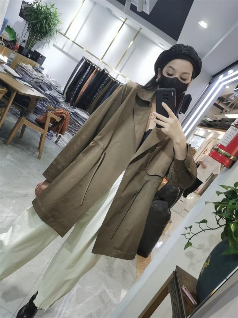 现货，设计师简约欧版风衣，女装风衣，DUO QIU朵秋