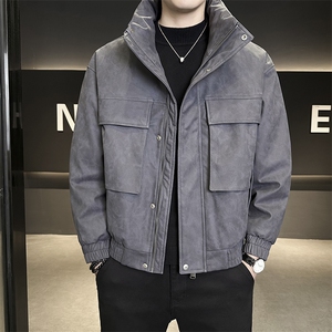 标90白鸭绒 男士羽绒服2025冬季新品皮外套B240-YR88261-P275图片