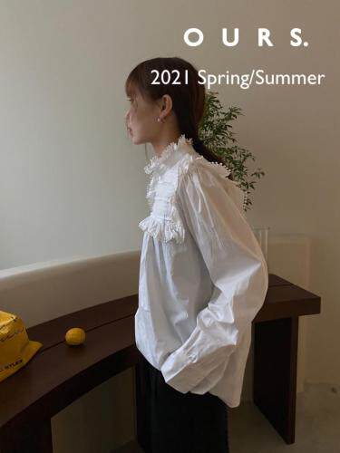 OURS.2021春款 | 重工水溶绣衬衫,女装衬衫,OURS