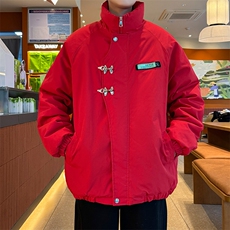 新中式男装金属盘扣棉服男冬季加厚保暖飞机扣外套高级感棉衣袄子，男装棉衣，电商基地A050