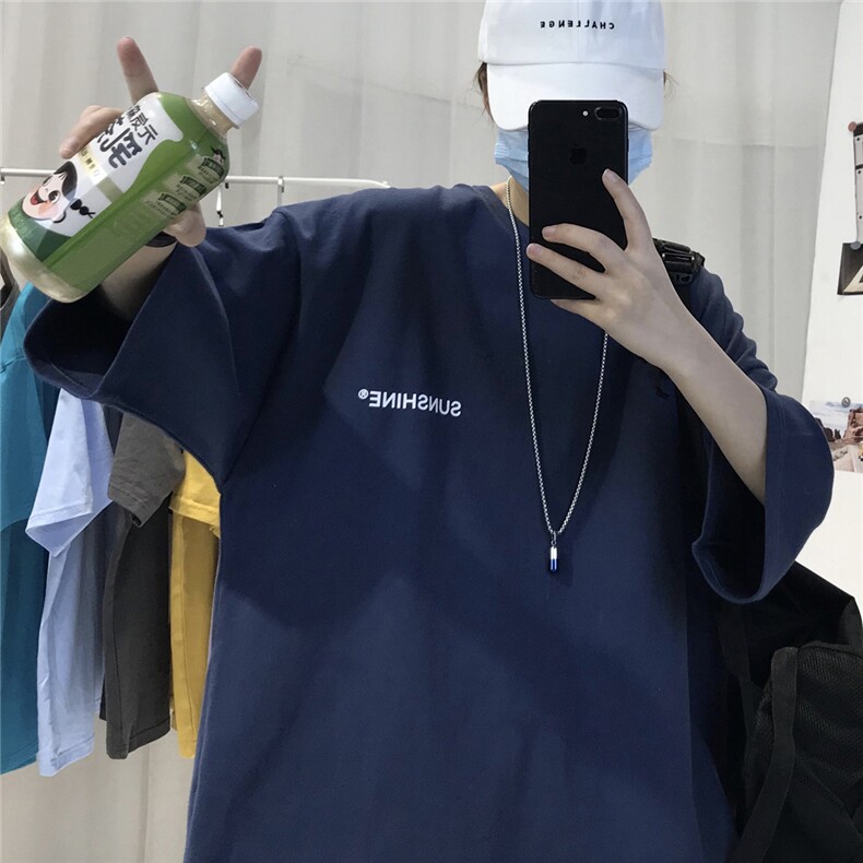 T06常年款男士休闲字母印花T恤衫外套圆领半袖五分袖TEE男女中性,男装T恤,星座115A-3