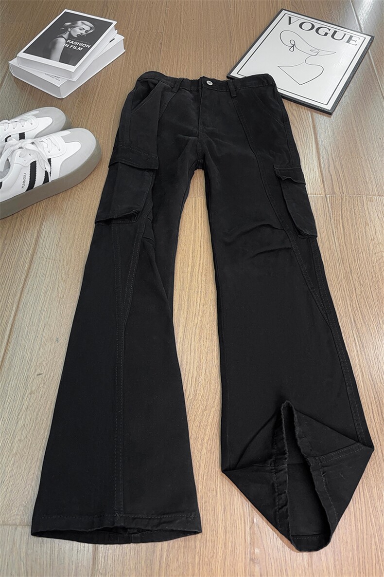 B221美式ins高街暗黑拼接休闲工装洗褪牛仔裤LK25603-特P50控88,男装牛仔裤,电商B221
