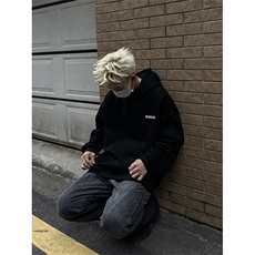 618B-1-DY12-美式字母连帽卫衣男纯色高级感潮牌情侣帽衫P58控85，男装卫衣，星座618B-1