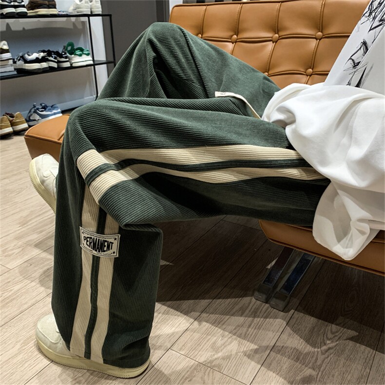 K012-P45控68秋季灯芯绒休闲裤男大码裤子男拖地裤直筒裤，男装休闲裤，电商D229A