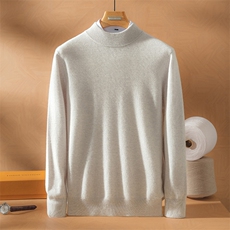 2025年秋季新款百搭男士纯色14针加密小羊绒半高套衫,男装羊绒套衫,九爵羊绒, 2025年秋季新款百搭男士纯色14针加密小羊绒半高套衫,男装羊绒套衫,九爵羊绒,