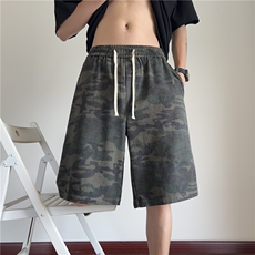 抖音品质夏季新款迷彩潮流宽松牛仔五分裤B315-K24156-特p30控58，男装牛仔裤，电商B315