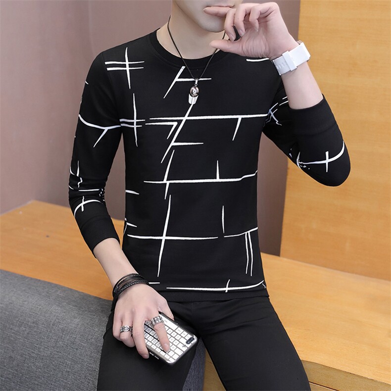 款6622-P38男士t恤长袖卫衣男圆领韩版潮流衣服秋季打底衫,男装T恤,电商D310（原电商305）