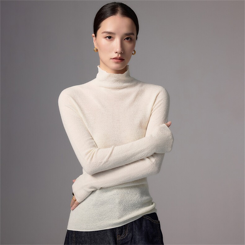 2025秋冬百搭时尚简约雪花高领针织衫，女装羊毛衫，蚂蚁派对工厂直营店