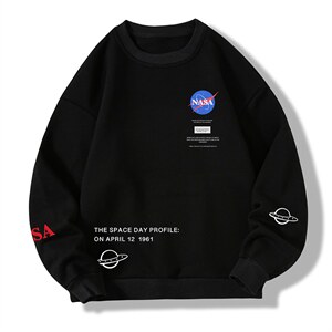 NASA圆领卫衣男大码加厚加绒长袖t恤男S6243-P28 加绒款-P33图片