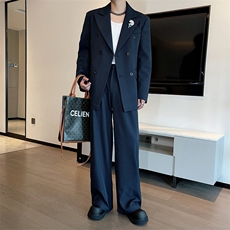 权志龙GD同款双排扣西装休闲西服西裤套装男潮TZ331上衣135裤子70，男装西服，电商B267