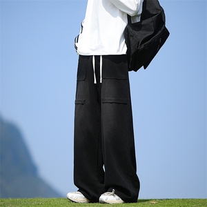 A1155TP50控70-秋冬数据款大口袋设计牛仔裤男美式潮牌直筒裤子,浅绿色鞋搭配什么衣服男图片