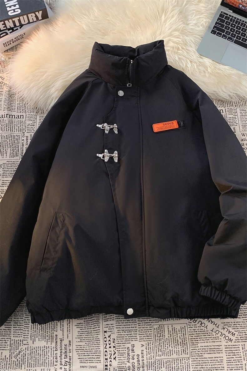 MY102J/P85冬季新款飞机扣棉衣男新中式加棉加厚棉袄外套新款棉服,男装棉衣,电商基地A050
