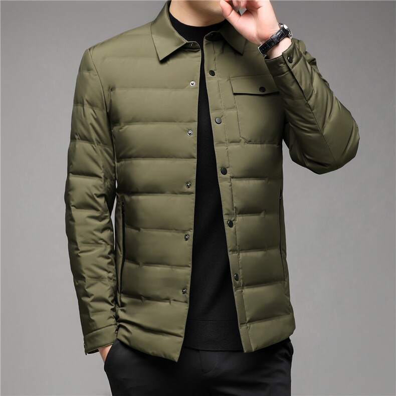 B888钱塘2020-3新款时尚休闲简约冬季厚款中年男士羽绒服P150,男装羽绒服,钱塘207-3