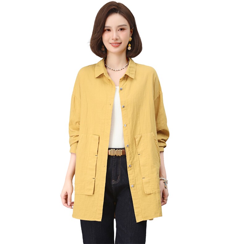 衬衫女2025春秋新款时尚洋气纯色气质减龄小个子妈妈休闲长袖上衣,女装衬衫,江忆布依