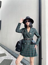 腰包连衣裙，女装连衣裙，精典蓝月