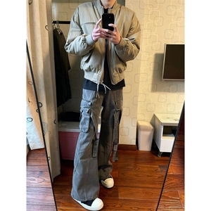 美式复古工装水洗帆布夹克外套男春秋JKG01N特P75图片