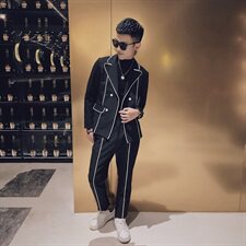 社会风小伙修身休闲商务西裤西服韩版西装两件套装D803-P165控205，男装西服套装，星座308A