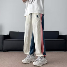 裤子男秋冬侧边条纹速干降落伞裤高街潮痞帅休闲裤K5239-P41，男装休闲裤，星座412-2
