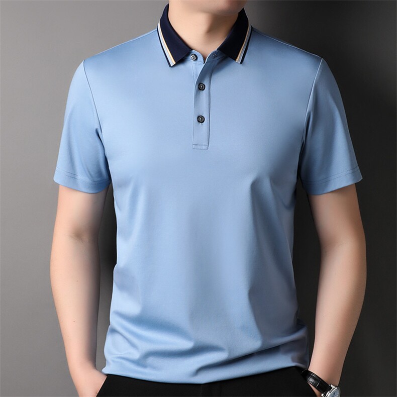 F82213钱塘2020-1时尚休闲中年男士百搭简约合身短袖T恤P57,男装T恤,钱塘207-1