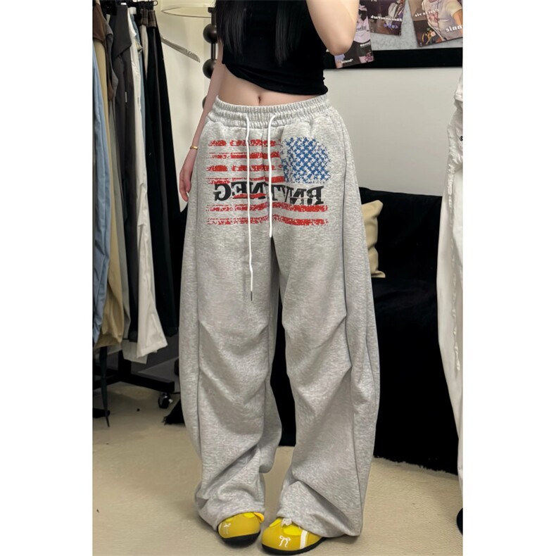 【有货】B3087CC-特P50美式复古字母印花设计感卫裤男女,男装休闲裤,星座1007（原301D）