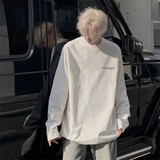 欧美潮牌hiphop长袖t恤男款夏季内搭衣服美式高街大码休闲上衣服，男装T恤，星座506A