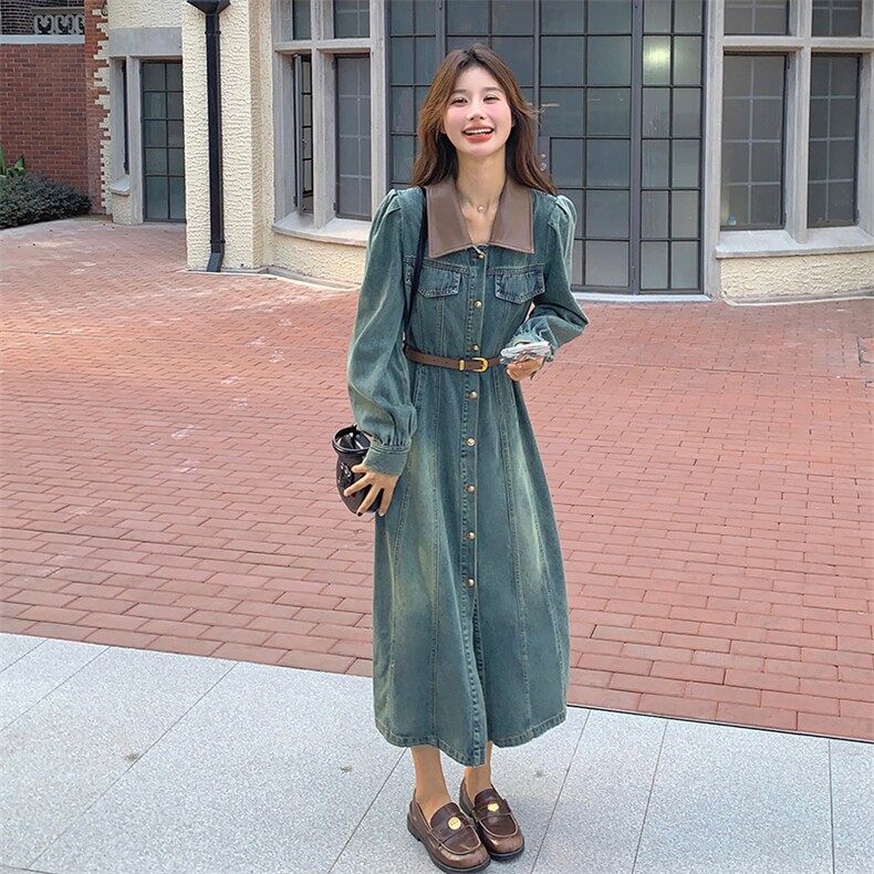 现货主推牛仔连衣裙2B081-99226-P145K218,女装连衣裙,2B081