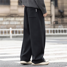 厚绳收腰直筒裤高密针织休闲裤男装运动卫裤阔1859-P150控268，男装休闲裤，电商A355（原A415）