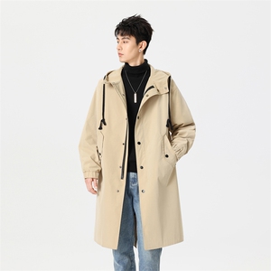 5W长年冲锋风衣男中长款大衣男F174薄P90加棉P100特价无影墙4图片
