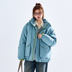 新款冬季大码羽绒棉服棉袄连帽工装韩版宽松外套A436-2533-P98，男装棉衣，电商A436
