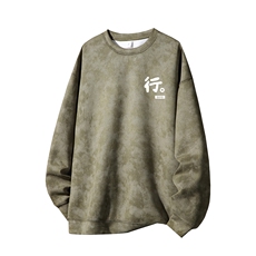 得物供货、重磅420克现货麂皮绒扎染卫衣HD019-1-LY25176ZR-P35，男装卫衣，电商019-1