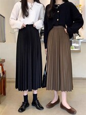 巧析秋季新款上市：韩版潮流百搭百褶半身裙,女装半身裙,巧析