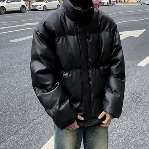 立领棉衣棉服男宽松纯色棉袄加厚M0225-P98图片