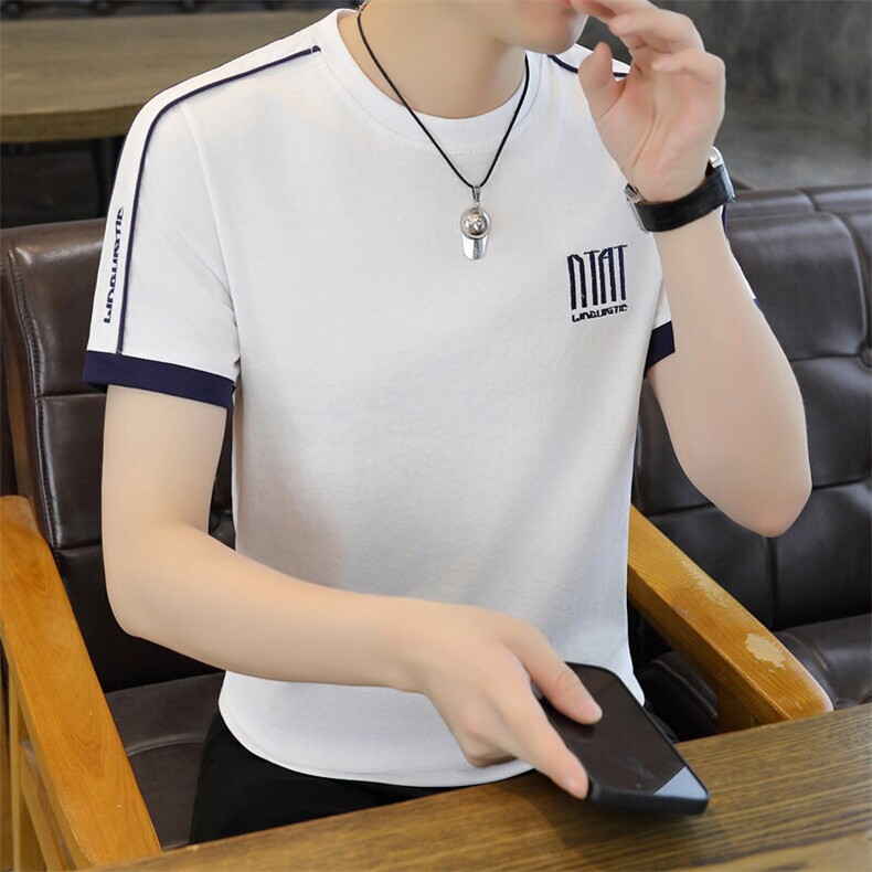 夏季短袖男刺绣翻领POLO衫T恤时尚休闲半袖上衣LD3318-P30,男装Polo衫,星座310B-3
