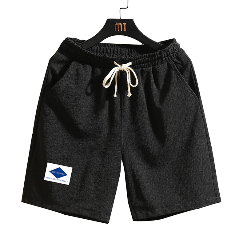 MK37061-P15冰丝短裤男士大码宽松休闲五分裤男运动中裤砖墙挂拍,男装休闲裤,电商A040A