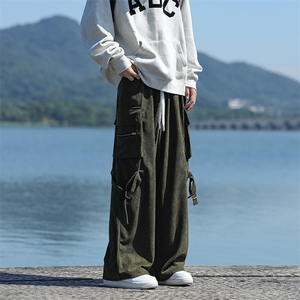 现货 宽松灯芯绒休闲裤男工装裤KD615-P5078图片