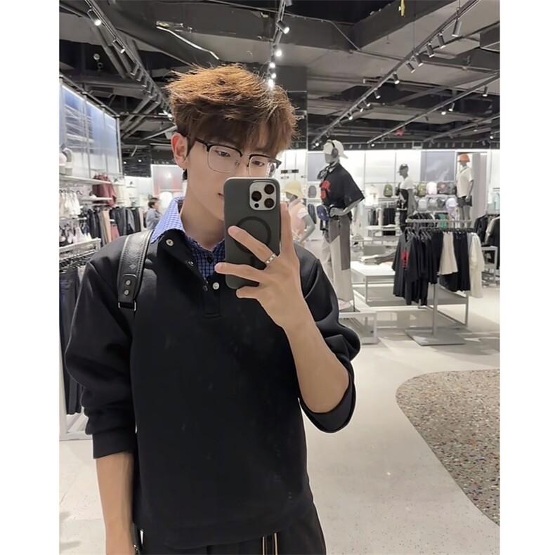 网图春秋半拉链休闲卫衣男时尚百搭宽松潮流立领B11-P42,男装卫衣,星座910-1