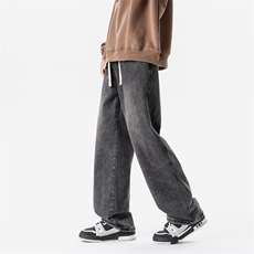 8XL-M牛仔裤美式潮牌复古水洗做旧特大码直筒宽松长裤NZ9009/P58，男装牛仔裤，电商B238