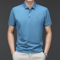 男夏季免烫短袖t恤男高级感商务polo衫休闲半袖体恤HMQ352-P58，男装Polo衫，星座1105-3