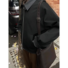翻领高级感外套男款美式小众cleanfit痞帅休闲夹克，男装夹克，星座506A