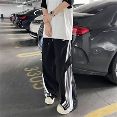 美式条纹速干伞兵裤男薄款潮牌宽松阔腿直筒街舞运动冲锋工装长裤，男装工装外套，星座505-2（原电商A260-1)