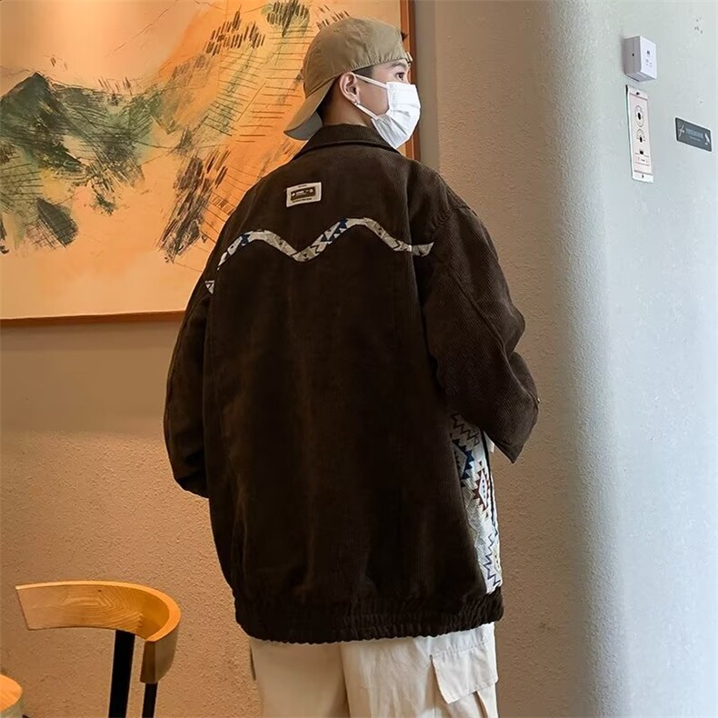美式刺绣飞行员夹克棒球服男春秋季港风潮牌宽松百搭情侣外套,男装夹克,星座716-2