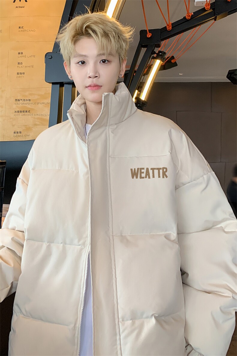 ！2024冬季新款男士立领棉衣百搭情侣印花棉服外套MY312特P55,男装棉衣,电商B220