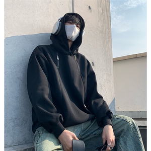 视频图-潮牌设计感连帽卫衣男宽松情侣上衣8082-P48