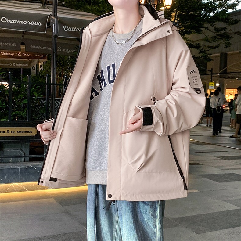 三合一情侣冲锋衣男石墨烯内里户外三防摇粒绒冲锋夹克-P128,男装夹克,电商B306