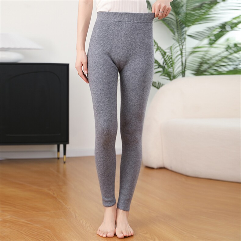 高品质女士羊毛紧身裤舒适保暖显瘦百搭，女装打底裤，飞艺羊绒